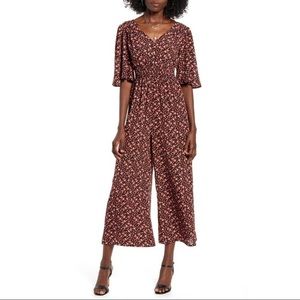 ⭐️ Good Luck Gem Smocked Wist Floral Jumpsuit Small
